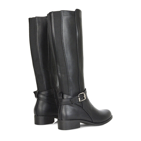 Black Synthetic Leather UK 8 | EU 41 | US 10 | XY London