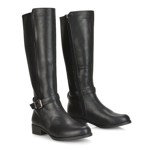 Black Synthetic Leather UK 4 | EU 37 | US 6 | XY London