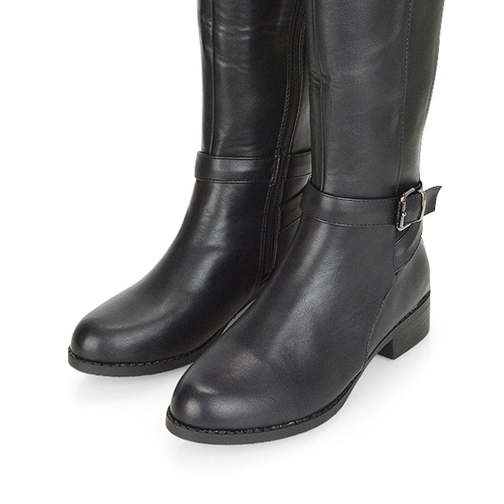 Black Synthetic Leather UK 8 | EU 41 | US 10 | XY London