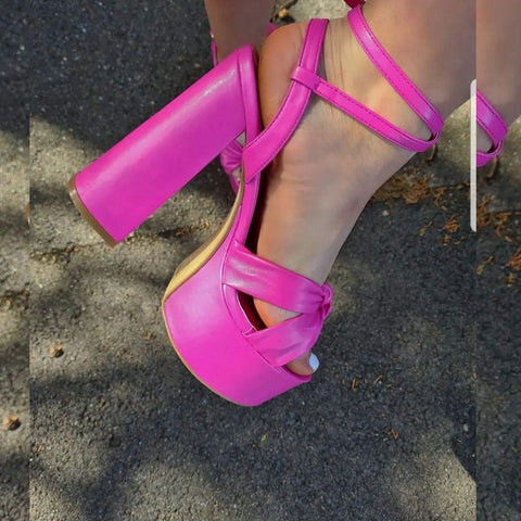  | XY London | pink heels,pink high heels,pink platform heels,pink block heels,pink strappy heels