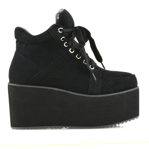 UK 4 | EU 37 | US 6 Black Faux Suede | XY London