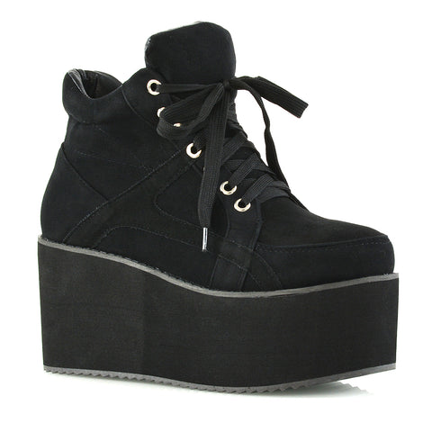 UK 4 | EU 37 | US 6 Black Faux Suede | XY London