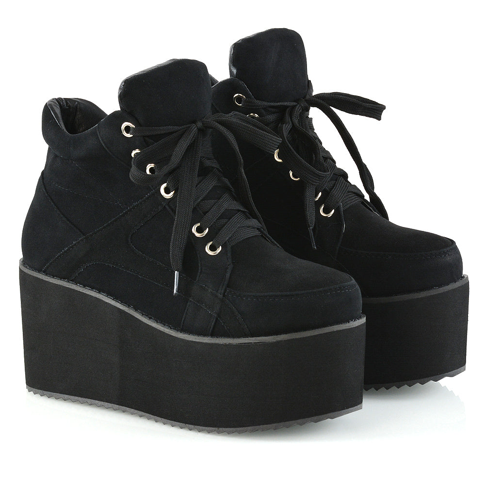 UK 4 | EU 37 | US 6 Black Faux Suede | XY London