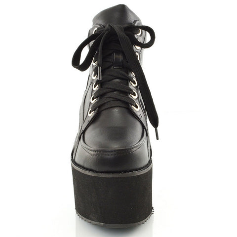 UK 3 | EU 36 | US 5 Black Synthetic Leather | XY London