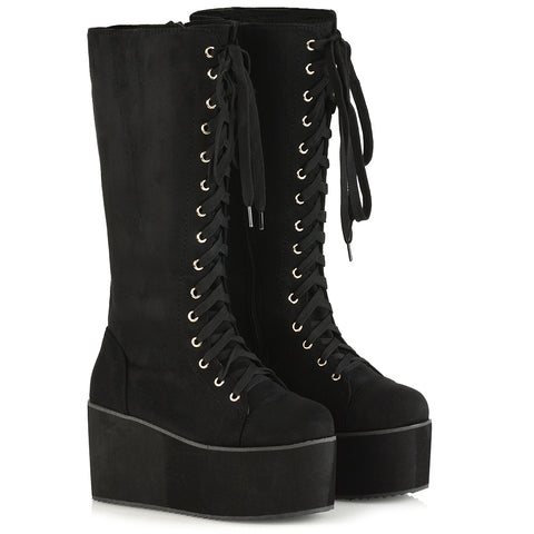 UK 8 | EU 41 | US 10 Black Faux Suede | XY London