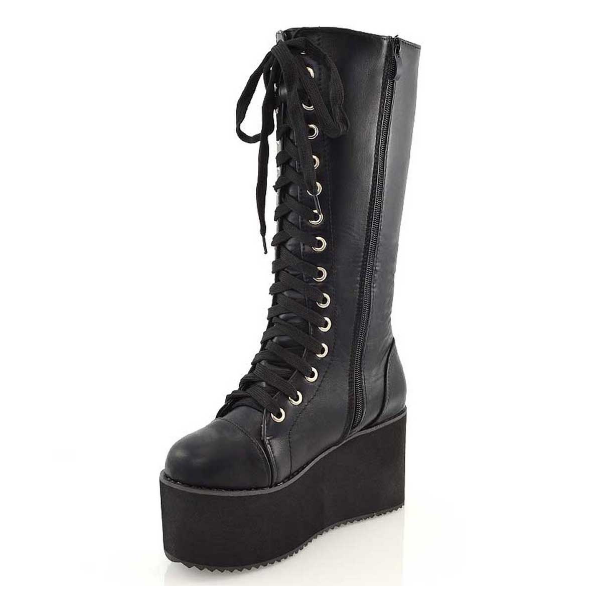 UK 8 | EU 41 | US 10 Black Synthetic Leather | XY London