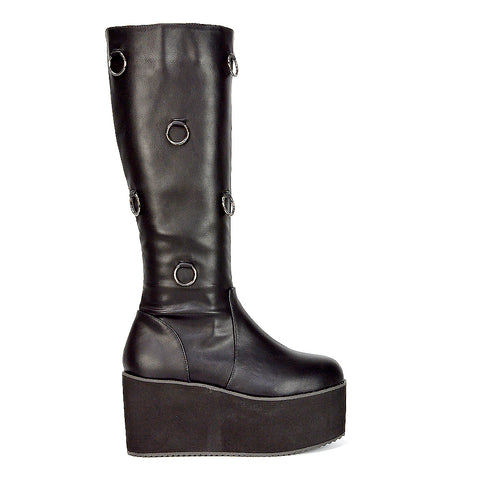 Black Synthetic Leather UK 3 | EU 36 | US 5 | XY London