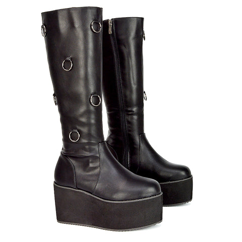 Black Synthetic Leather UK 3 | EU 36 | US 5 | XY London