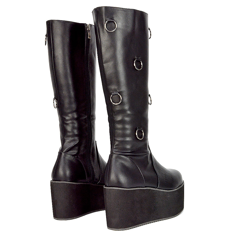 Black Synthetic Leather UK 3 | EU 36 | US 5 | XY London
