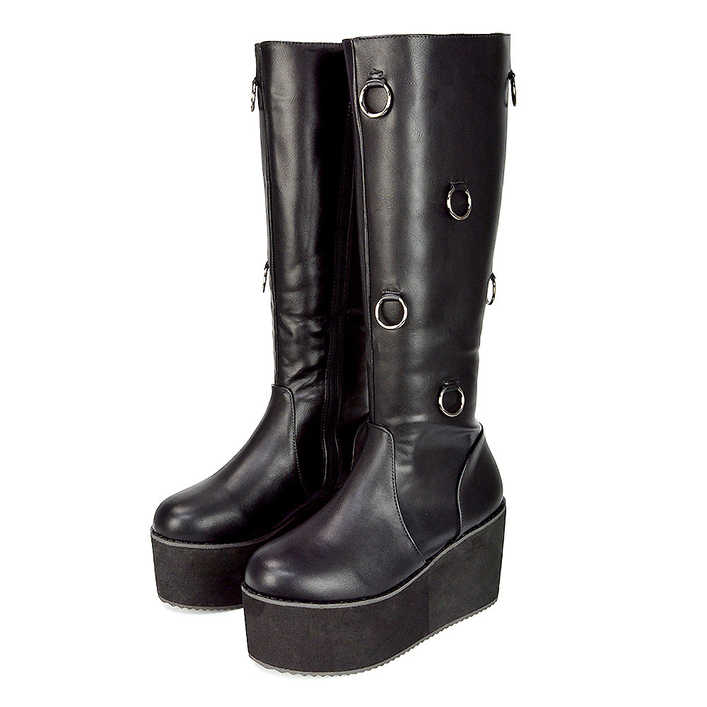 Black Synthetic Leather UK 3 | EU 36 | US 5 | XY London
