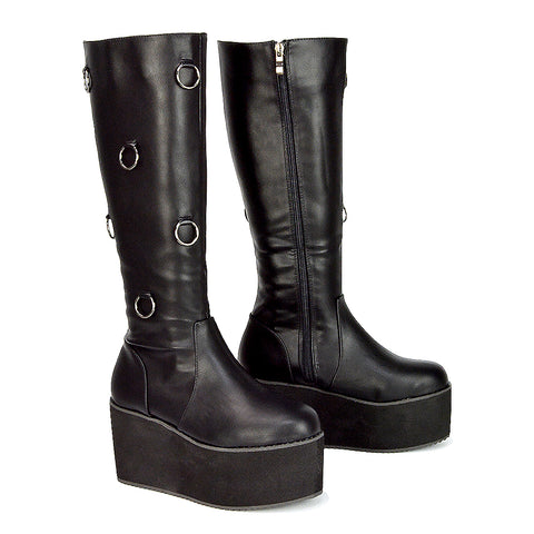 | XY London | black boots womens	,Womens Black Boots,Black Mid Calf Boots Women,Black Platform Boots,Black Calf Boots,Black Knee High Boots