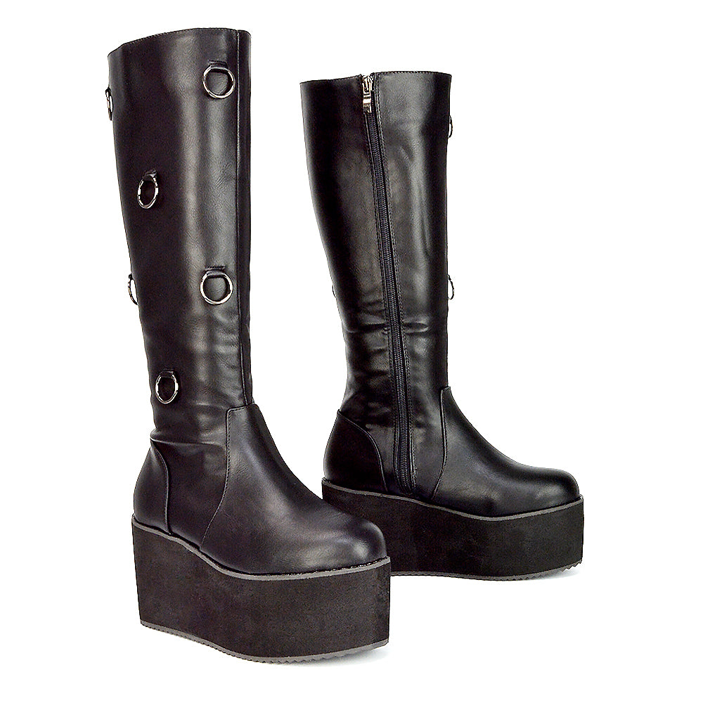 Black Synthetic Leather UK 3 | EU 36 | US 5 | XY London