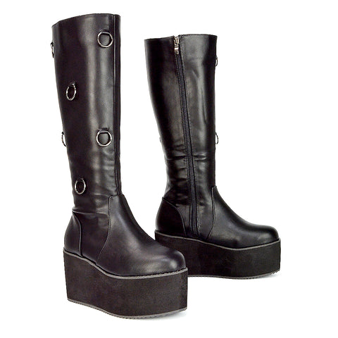 Black Synthetic Leather UK 3 | EU 36 | US 5 | XY London