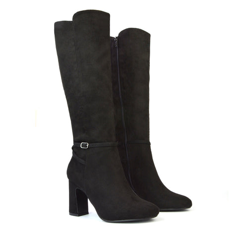 Black Faux Suede UK 6 | EU 39 | US 8 | XY London