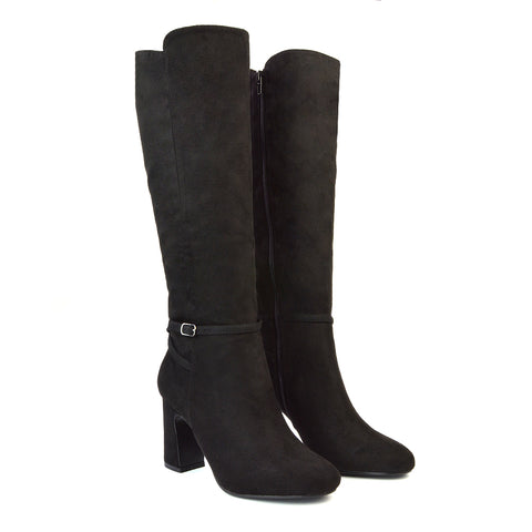 Black Faux Suede UK 6 | EU 39 | US 8 | XY London