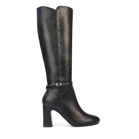Black Synthetic Leather UK 4 | EU 37 | US 6 | XY London