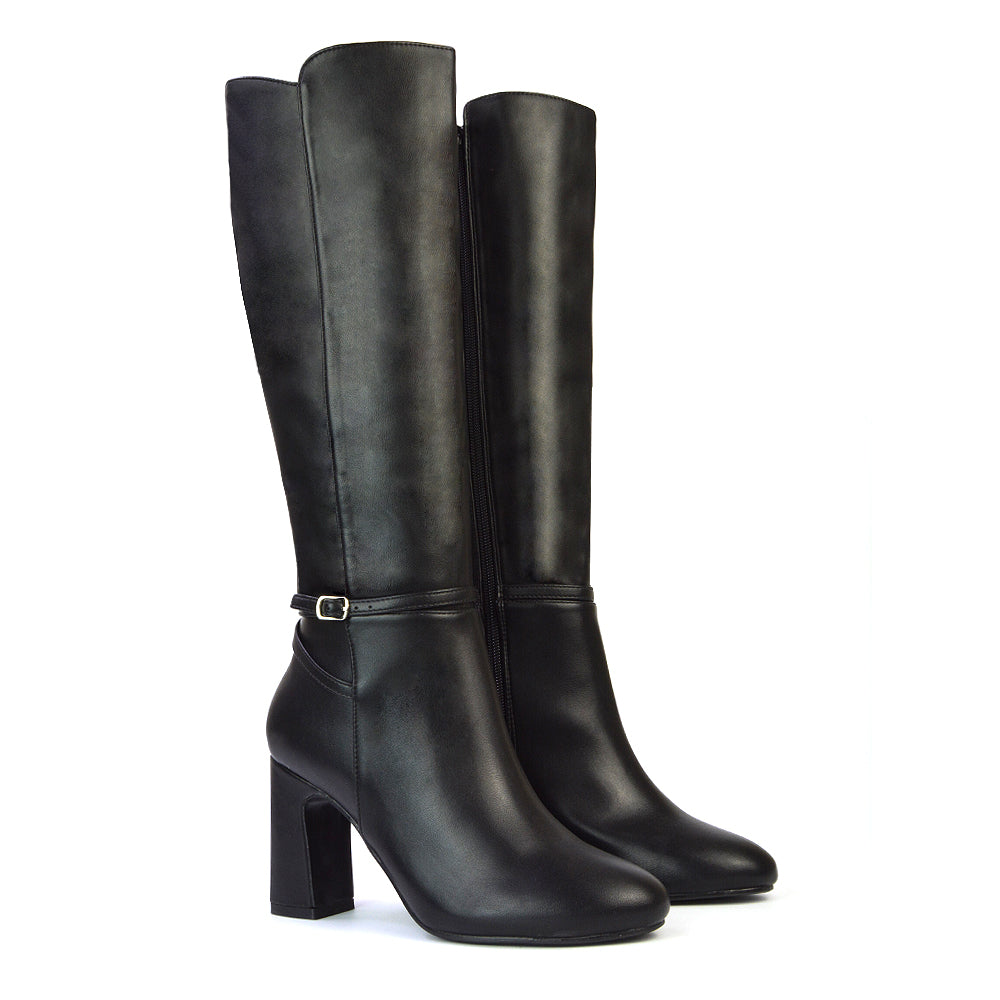 Black Synthetic Leather UK 6 | EU 39 | US 8 | XY London