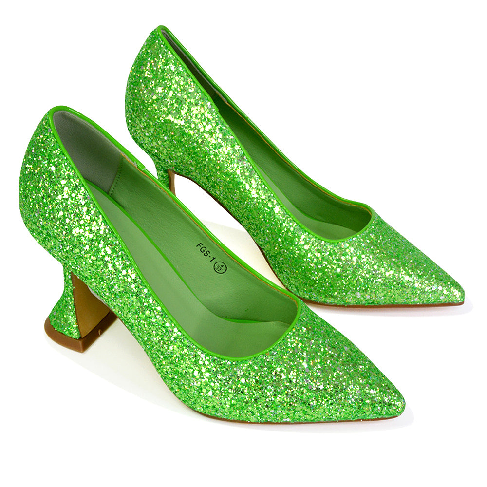 Womens sparkly pumps best sale