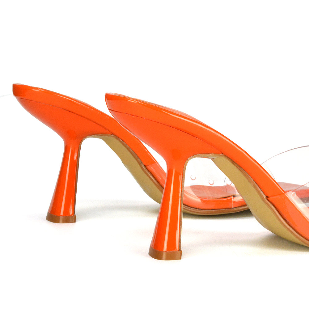 Orange  | XY London | orange heels,orange high heels,prange mule heels,orange stilettos