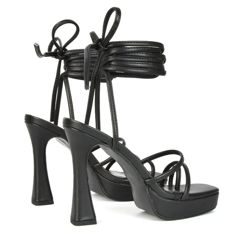 Black Synthetic Leather UK 4 | EU 37 | US 6 | XY London