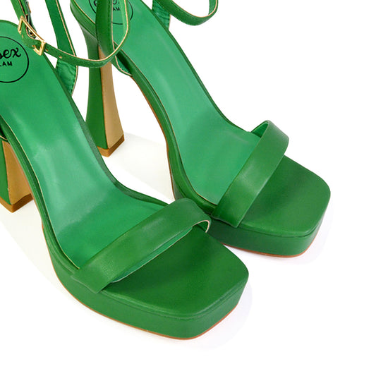 Green  | XY London | green heels,green high heels,green platform heels,green strappy heels,green block heels