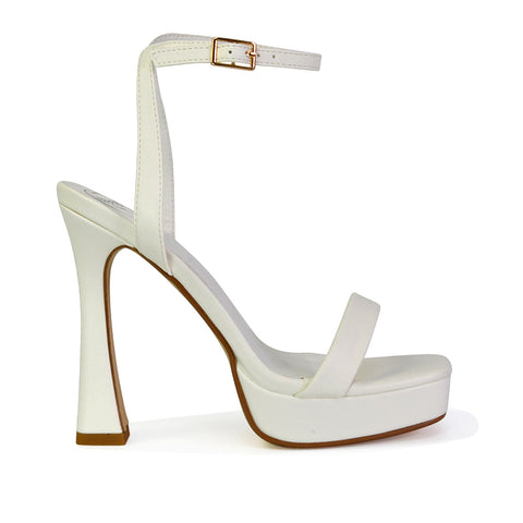 White | XY London | white heels,white high heels,white platform heels,white strappy heels,white block heels