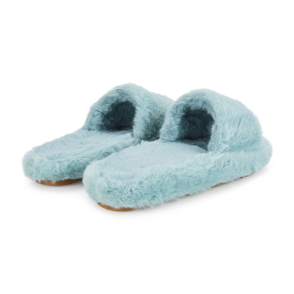 Grey | XY London | girls slippers,ladies slippers,peep toe slippers,fluffy grey slippers