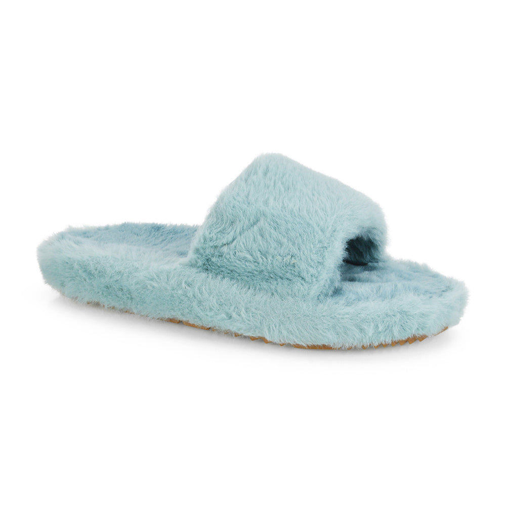Pink | XY London | pink slippers,faux fur slippers,peep toe slippers in pink,pink cosy slippers
