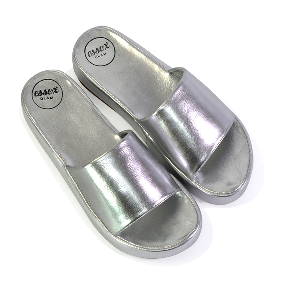 | XY London | silver sandals,silver flat sandals,silver flatforms,silver platforms