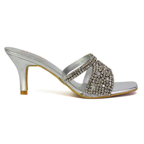 | XY London | black heels,black high heels,black bridal heels,black mules,black diamante heels