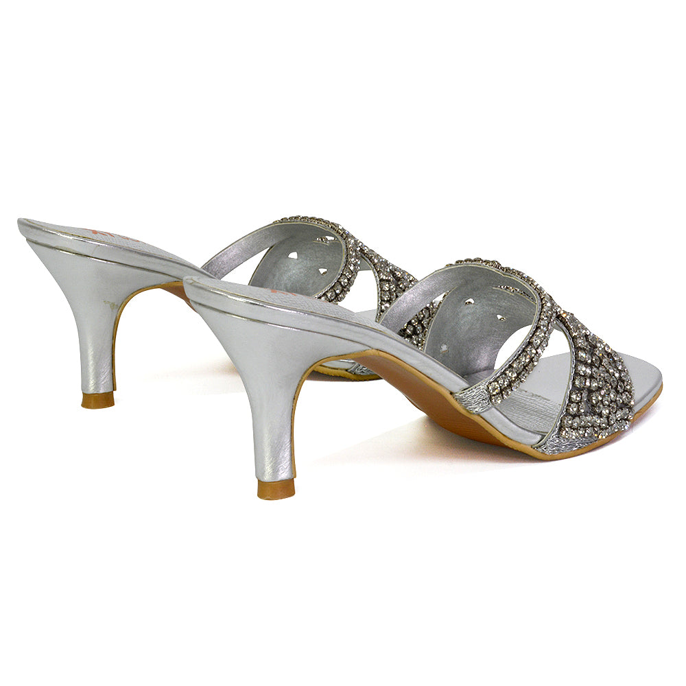 | XY London | gold heels,gold high heels,gold bridal heels,gold mules,gold diamante heels
