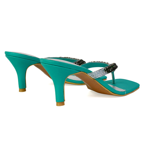 Green  | XY London | green heels,green high heels,green mules,green mule heels,green kitten heels