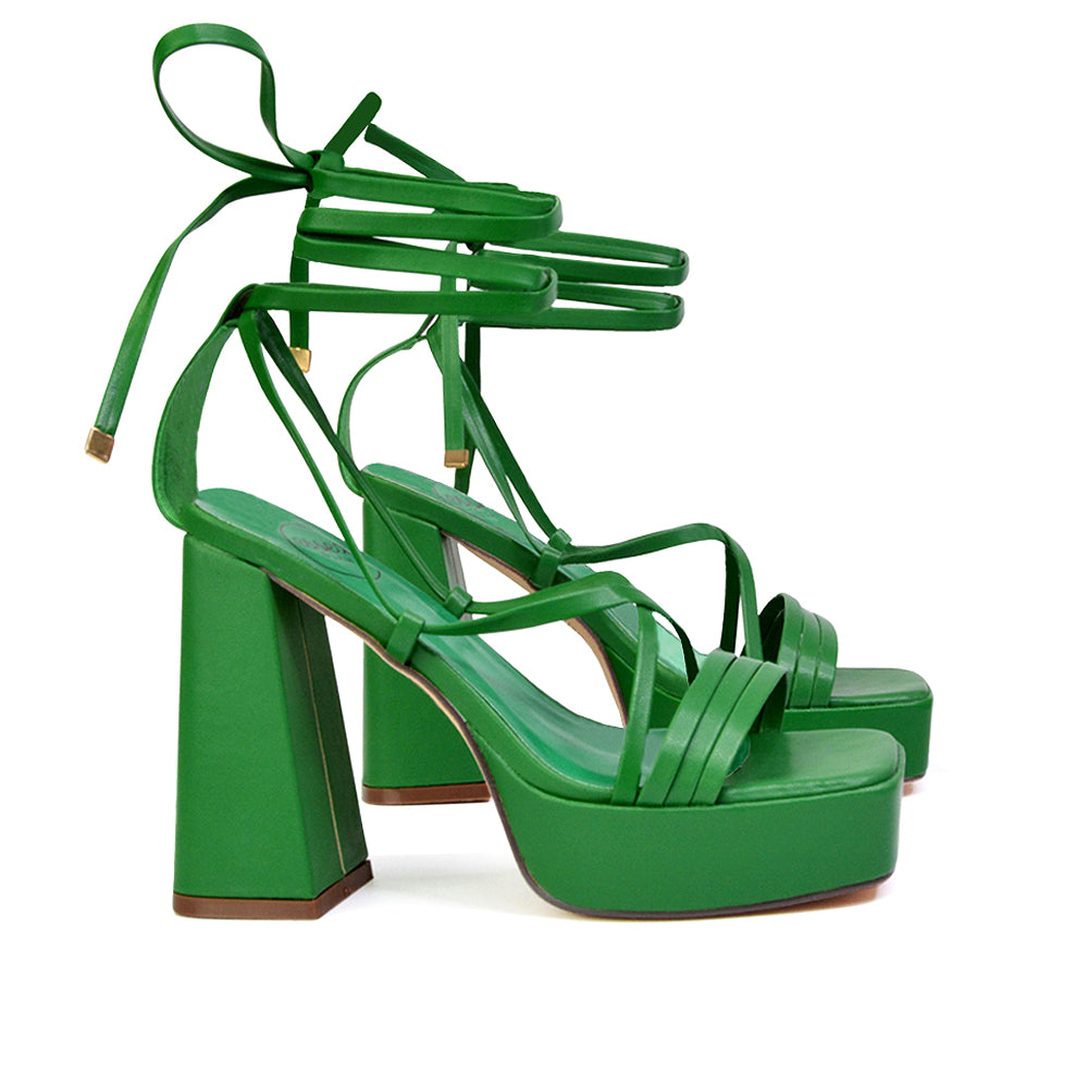 White  | XY London | white heels,white high heels,white platform heels,white lace up heels