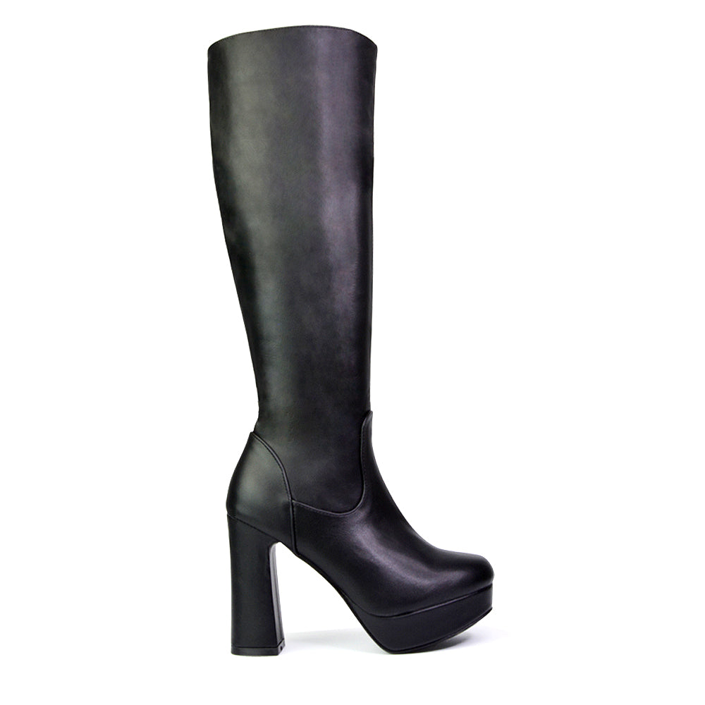 Black Synthetic Leather UK 8 | EU 41 | US 10 | XY London