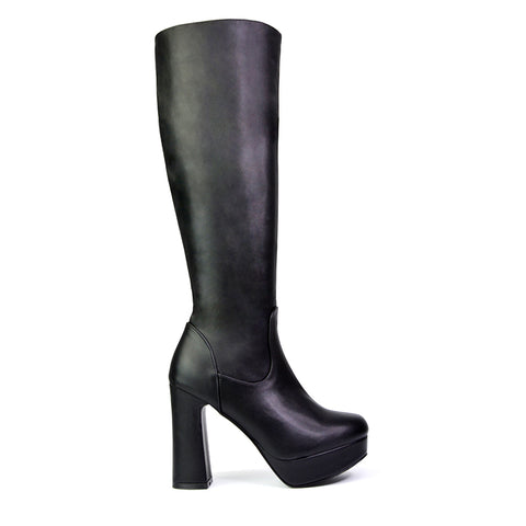 Black Synthetic Leather UK 8 | EU 41 | US 10 | XY London