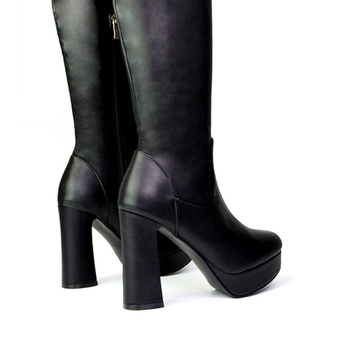 Black Synthetic Leather UK 3 | EU 36 | US 5 | XY London