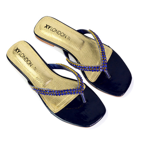 | XY London | black sandals,black flat sandals,black diamante sandals,black flat diamante sandals,black flip flops