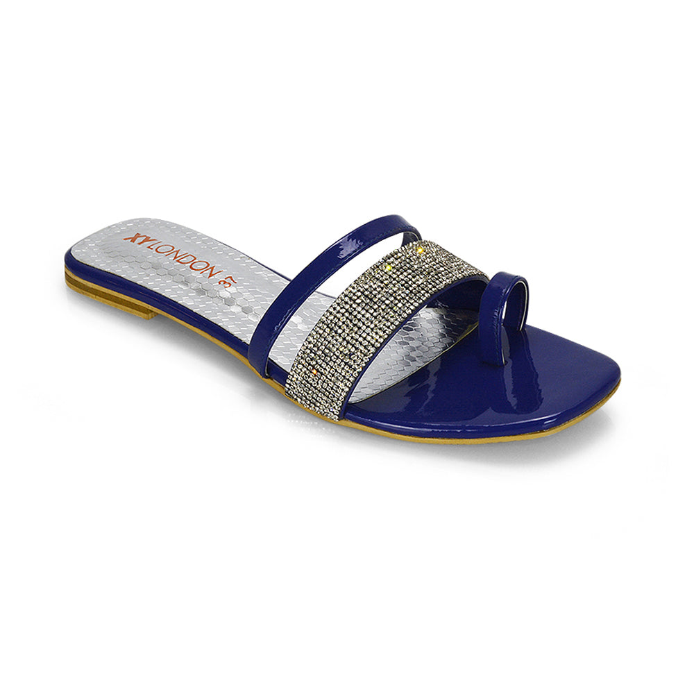 Silver  | XY London | slip on sandals,flat sandals ,summer sandals,silver flats