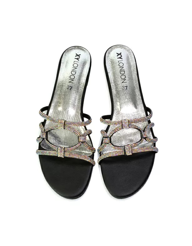 | XY London | pink sandals,pink flat sandals,pink diamante sandals,pink flat diamante sandals,pink diamante flat sandals,pink bridal flats