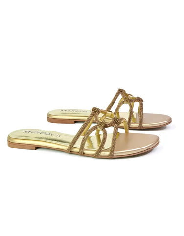| XY London | pink sandals,pink flat sandals,pink diamante sandals,pink flat diamante sandals,pink diamante flat sandals,pink bridal flats