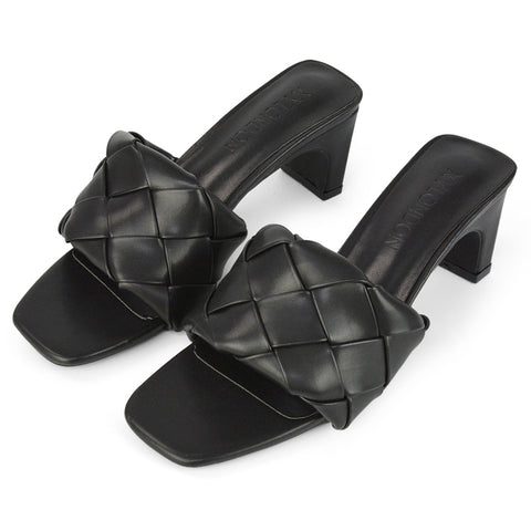 Black Synthetic Leather UK 4 | EU 37 | US 6 | XY London
