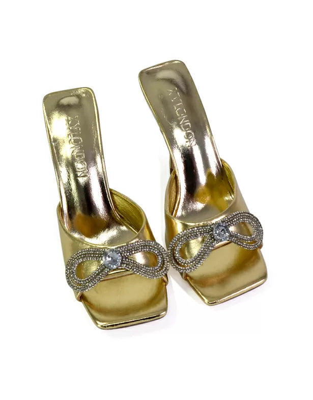 Gold | XY London | gold heels,gold high heels,gold mules,gold square toe heels,gold stilettos