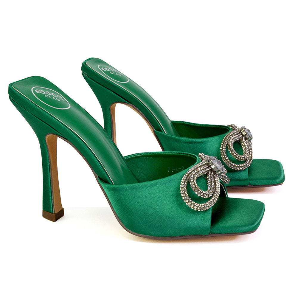 Green | XY London | green heels,green high heels,green mules,green square toe heels,green stilettos