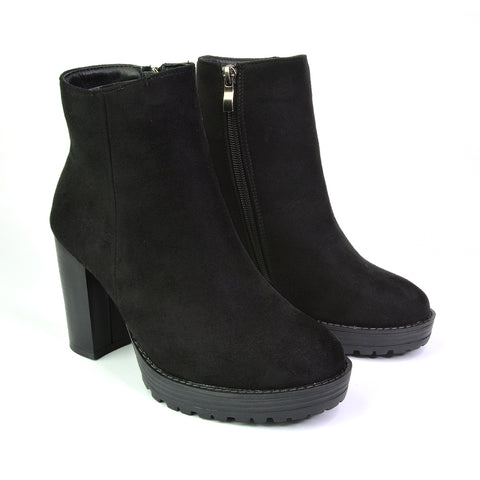 Black Faux Suede UK 6 | EU 39 | US 8 | XY London
