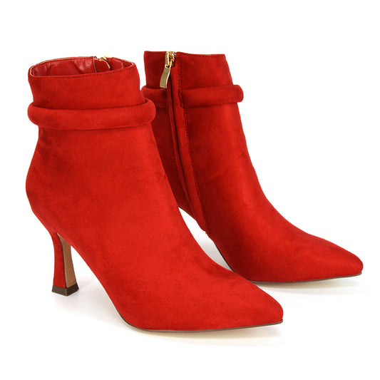 Red | XY London | Red Boots,Red Heeled Boots,Red Ankle Boots,Red Heeled Booties,Red High Heel Boots