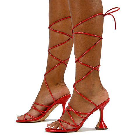 Black | XY London | Black Lace Up Heels,Black Flared Heels,Black Square Toe Heels,Black Sculptured Heels,Black Heels,Black High Heels,Black Lace Ups,Black Strappy Heels