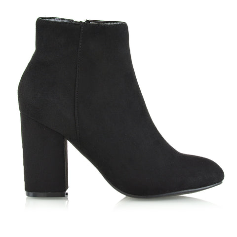 Black | XY London | womens ankle boots,black heeled boots,ladies chelsea boots,block heeled boots