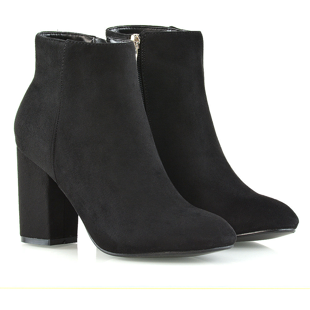 Black | XY London | womens ankle boots,black heeled boots,ladies chelsea boots,block heeled boots