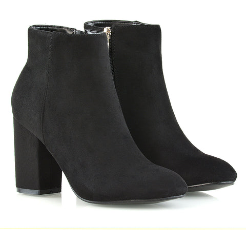 Black | XY London | womens ankle boots,black heeled boots,ladies chelsea boots,block heeled boots
