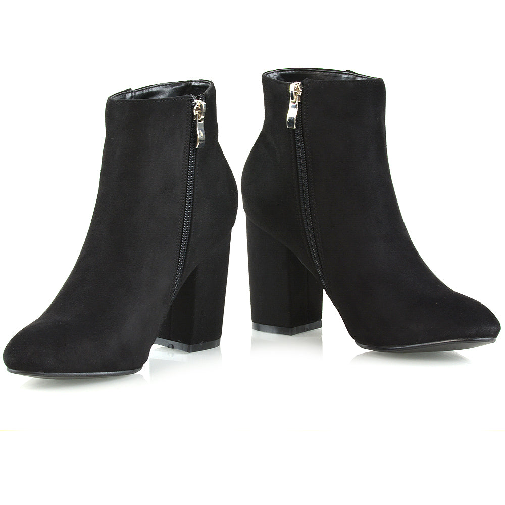 Black | XY London | womens ankle boots,black heeled boots,ladies chelsea boots,block heeled boots